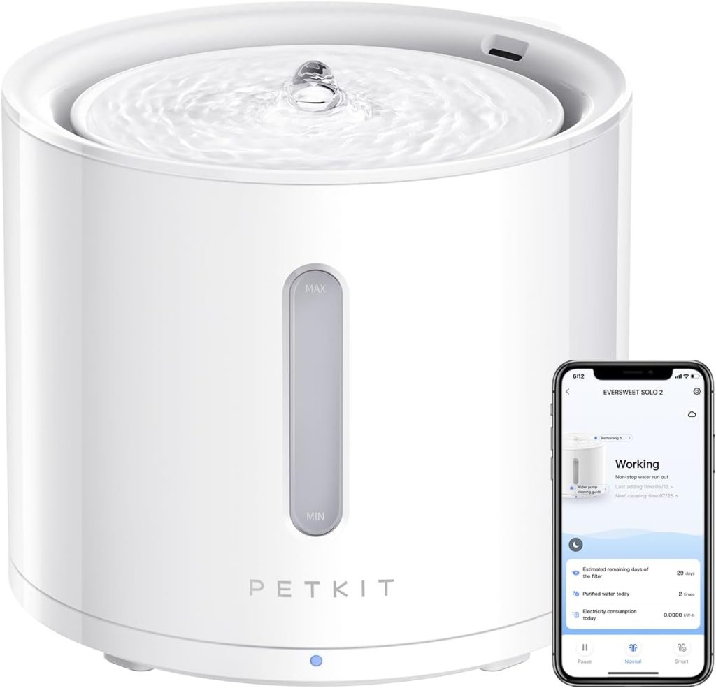 Smart pet water dispenser with app